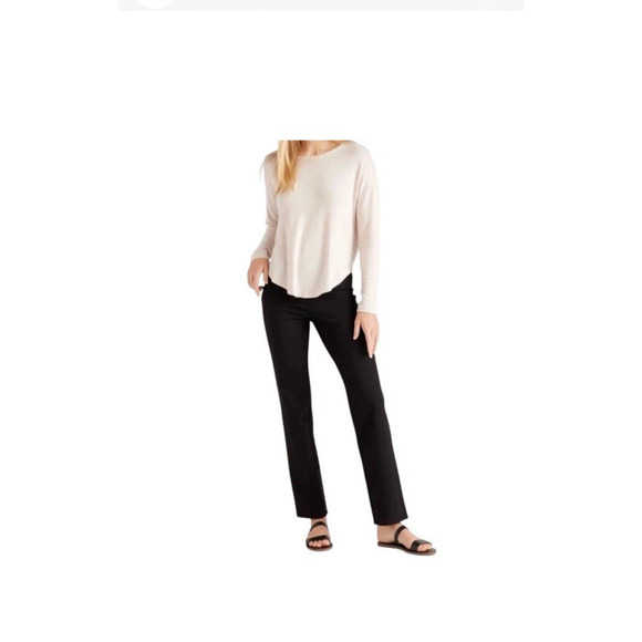 Quince Pants - Quince Ultra Stretch Ponte Straight Leg Pants Black Size M X 27 Pull-on